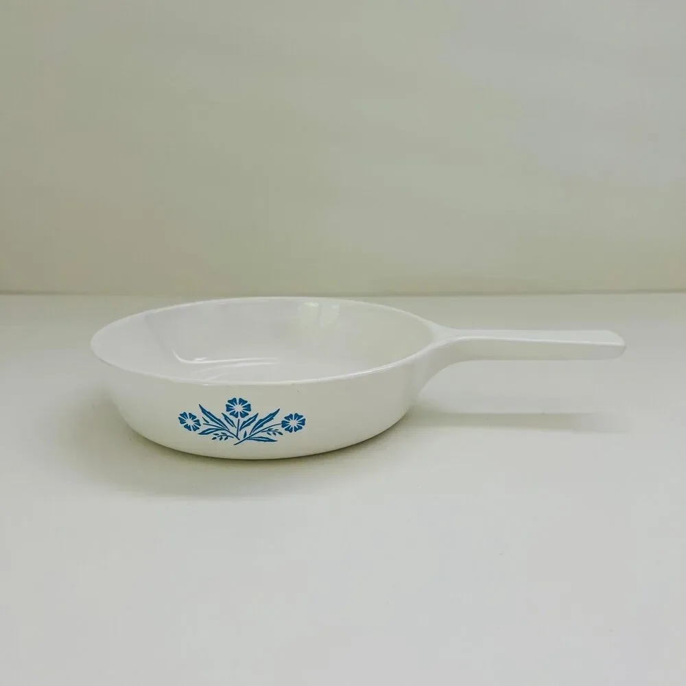 CORNING WARE Blue Cornflower Pattern P-83-B Skillet Saucepan Baking Dish
